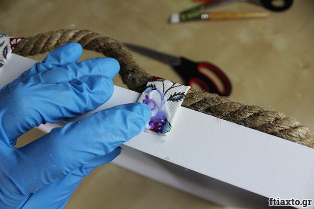 DIY: Δίσκος με σχοινί και ύφασμα