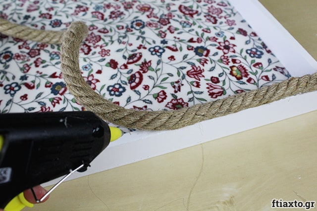 DIY: Δίσκος με σχοινί και ύφασμα