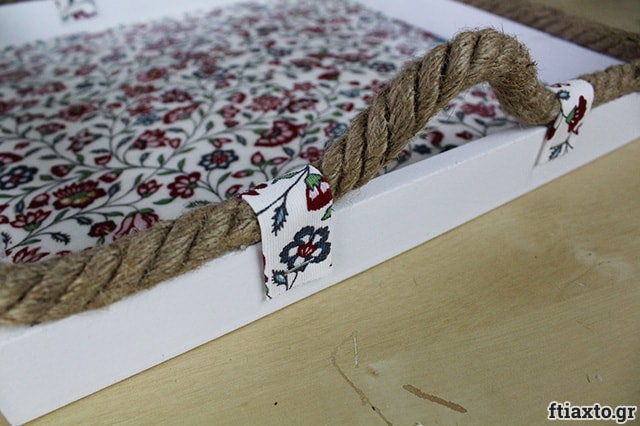 DIY: Δίσκος με σχοινί και ύφασμα